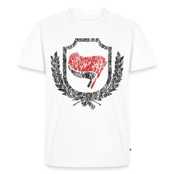 symbole antifa - T-shirt Premium bio Homme - blanc - Devant - Nico (187cm)