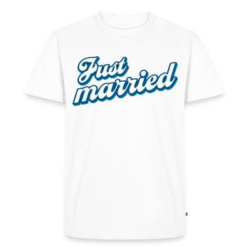 Couple marié qui vient d’être marié - T-shirt Premium bio Homme - blanc - Devant - Nico (187cm)
