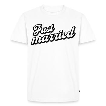 Couple marié qui vient d’être marié - T-shirt Premium bio Homme - blanc - Devant - Nico (187cm)