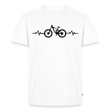 Heartbeat Bike Downhill Pulse Bike DH MTB Fully - Men's Premium Organic T-Shirt - white - Front - Nico (187cm)