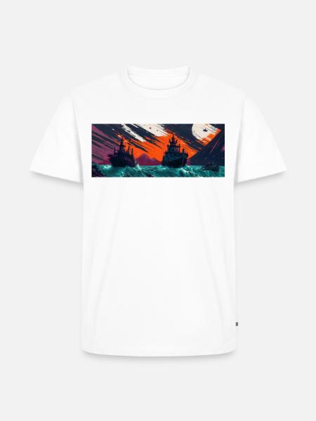 Shipy Ocean - Männer Premium Bio T-Shirt - Weiß