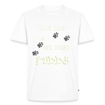 Notre chien est mon meilleur copain, Dicke Freundschaft - T-shirt Premium bio Homme - blanc - Devant - Nico (187cm)