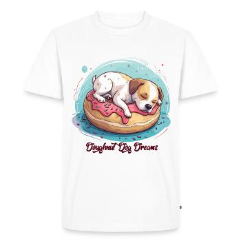 Doughnut Dog Dreams Donut Hunde Träume - T-shirt Premium bio Homme - blanc - Devant - Nico (187cm)