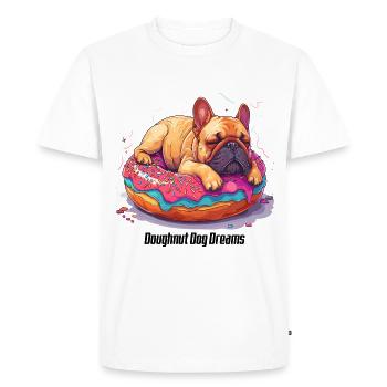 Doughnut Dog Dreams Donut Hunde Träume - T-shirt Premium bio Homme - blanc - Devant - Nico (187cm)