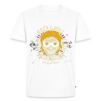 New York Rock & Roll Music Vintage USA America - Men's Premium Organic T-Shirt - white - Front - Nico (187cm)
