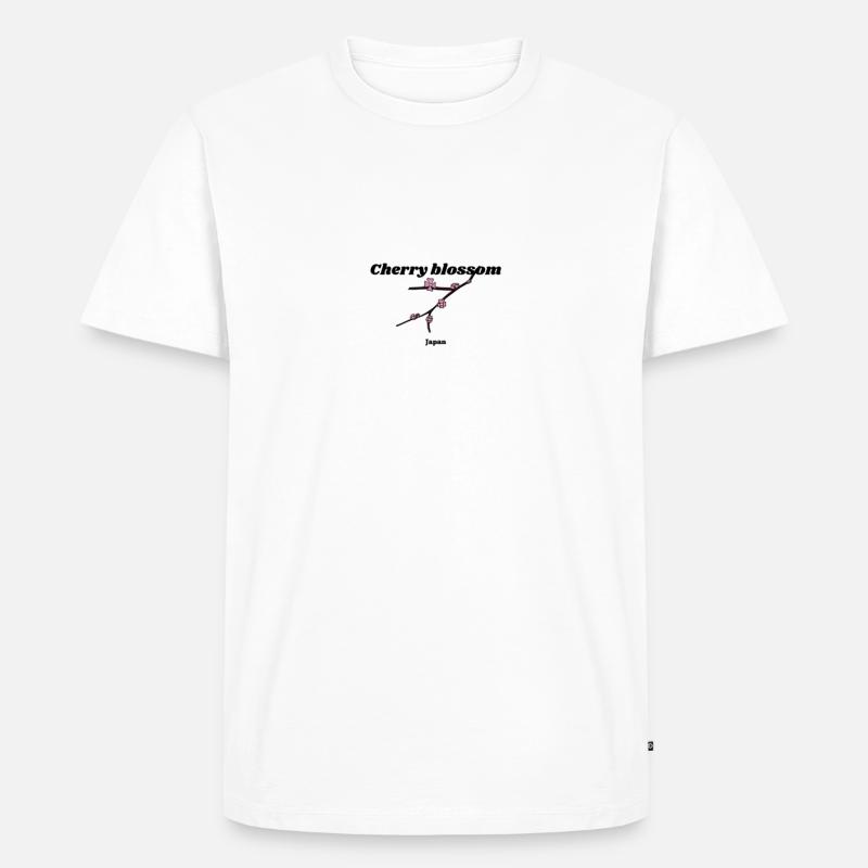 cherry blossom - Männer Premium Bio T-Shirt - Weiß