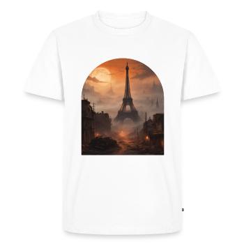 La tour Eiffel - T-shirt Premium bio Homme - blanc - Devant - Nico (187cm)