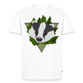 Le blaireau blaireau - T-shirt Premium bio Homme - blanc - Devant - Nico (187cm)