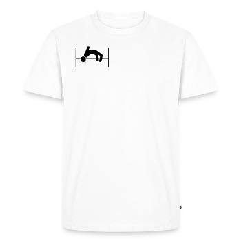 saut en hauteur - T-shirt Premium bio Homme - blanc - Devant - Nico (187cm)