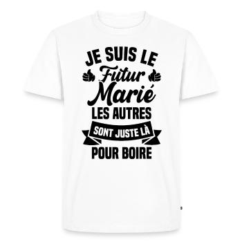 Je suis le futur marié humour cadeau futur marié - T-shirt Premium bio Homme - blanc - Devant - Nico (187cm)