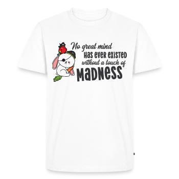 Pas de grand sans une touche de folie - T-shirt Premium bio Homme - blanc - Devant - Nico (187cm)