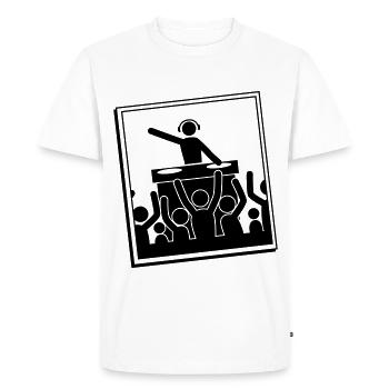 dj party - Men's Premium Organic T-Shirt - white - Front - Nico (187cm)