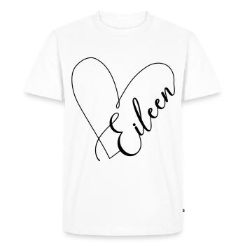 Eileen Name Heart Line - T-shirt Premium bio Homme - blanc - Devant - Nico (187cm)