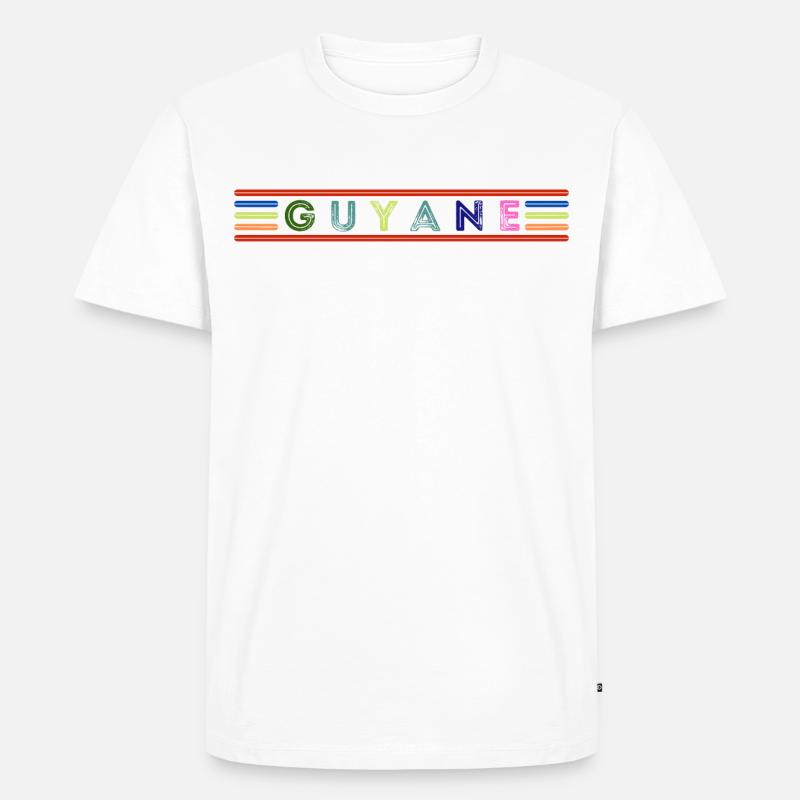 Guyana - Männer Premium Bio T-Shirt - Weiß