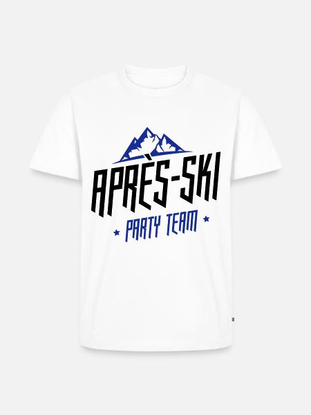 apres ski team party - Männer Premium Bio T-Shirt - Weiß