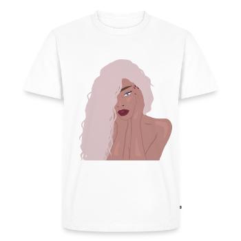 Sexy girl - T-shirt Premium bio Homme - blanc - Devant - Nico (187cm)