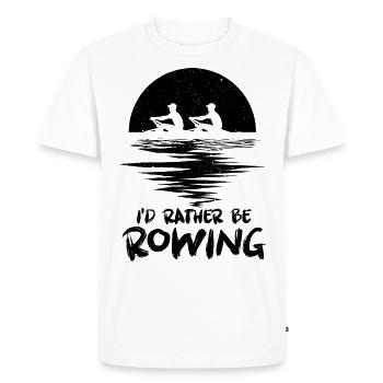 Aviron Aviron Aviron - T-shirt Premium bio Homme - blanc - Devant - Nico (187cm)