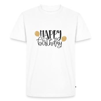 Joyeux anniversaire - T-shirt Premium bio Homme - blanc - Devant - Nico (187cm)