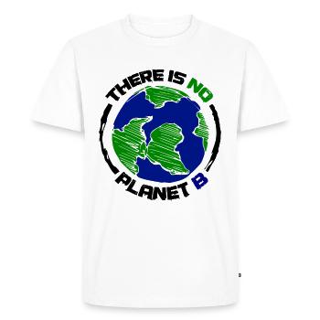 Earth Green Blue Environment IL N'Y A PAS DE PLANÈTE B disant - T-shirt Premium bio Homme - blanc - Devant - Nico (187cm)