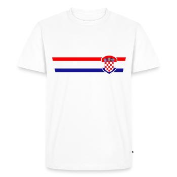 Tshirt de supporters croates/trikot pour les compétitions mondiales - T-shirt Premium bio Homme - blanc - Devant - Nico (187cm)