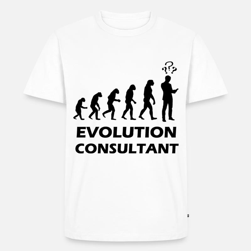 Evolution Consultant Berater Wirtschaftsprüfer - Männer Premium Bio T-Shirt - Weiß