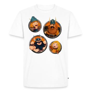 Vicky the Viking characters - Men's Premium Organic T-Shirt - white - Front - Nico (187cm)