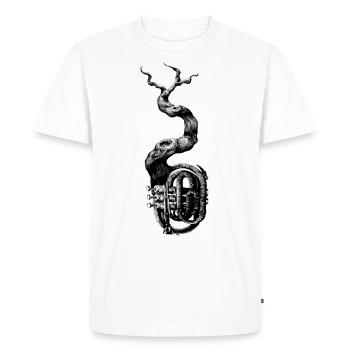Trumpet - Men's Premium Organic T-Shirt - white - Front - Nico (187cm)