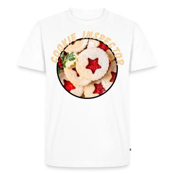 Inspecteur de cookies - T-shirt Premium bio Homme - blanc - Devant - Nico (187cm)