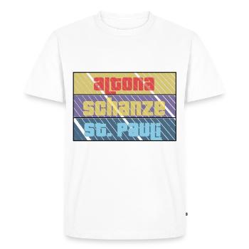 Hamburg Altona, Schanze und St.Pauli - Männer Premium Bio T-Shirt - Weiß - Vorne - Nico (187cm)