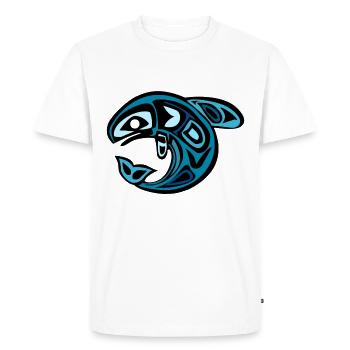 baleine - T-shirt Premium bio Homme - blanc - Devant - Nico (187cm)