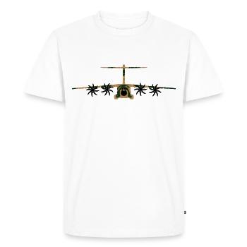 Camoflage A400M - T-shirt Premium bio Homme - blanc - Devant - Nico (187cm)