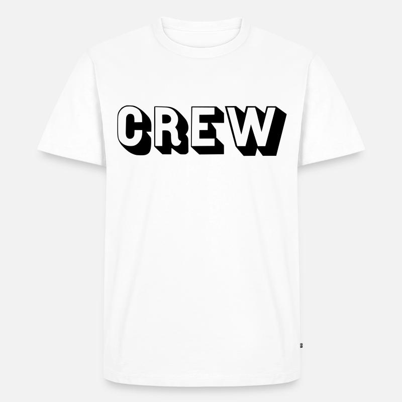 Crew - Team - Geschenkidee - Männer Premium Bio T-Shirt - Weiß