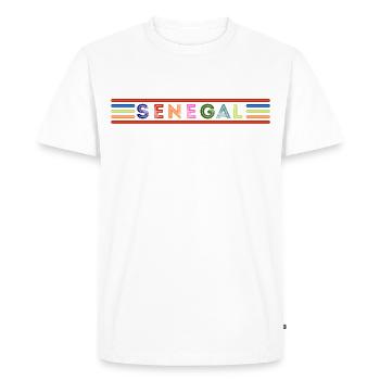 Senegal - T-shirt Premium bio Homme - blanc - Devant - Nico (187cm)