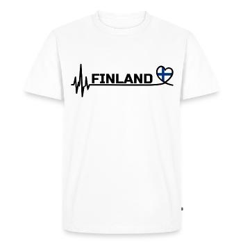 Finland Sport Fan Football Black - Men's Premium Organic T-Shirt - white - Front - Nico (187cm)