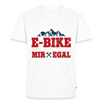 E-bike mountain or valley does not matter to me Pedelec e-bike - Men's Premium Organic T-Shirt - white - Front - Nico (187cm)