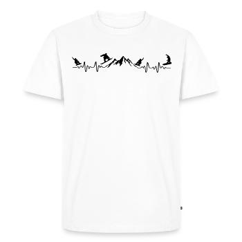 Snowboard - T-shirt Premium bio Homme - blanc - Devant - Nico (187cm)