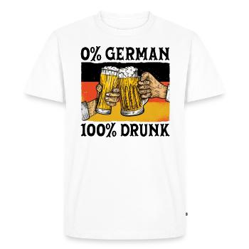 0% Allemand 100% aime la bière Volksfest - T-shirt Premium bio Homme - blanc - Devant - Nico (187cm)