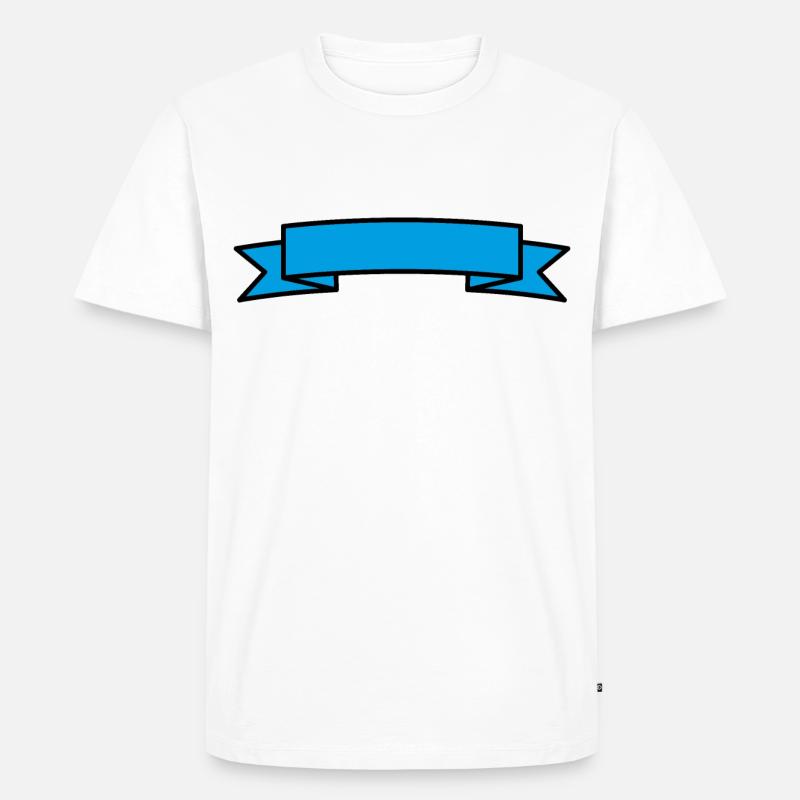 Banner - Text Einfügen - Männer Premium Bio T-Shirt - Weiß