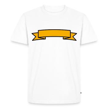 Bannière - Insérer du texte - T-shirt Premium bio Homme - blanc - Devant - Nico (187cm)