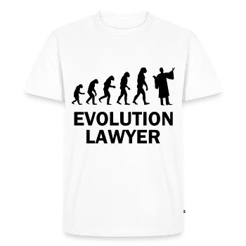 Lawyer Evolution Primates Court Lawyer's Robe - Men's Premium Organic T-Shirt - white - Front - Nico (187cm)
