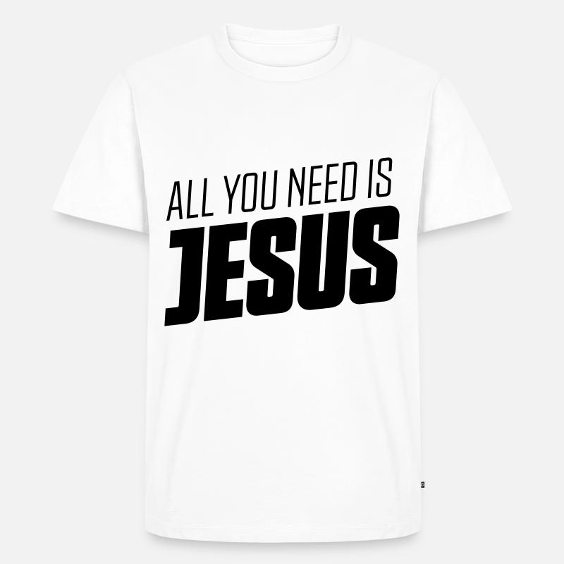 jesus spruch glaube - Männer Premium Bio T-Shirt - Weiß