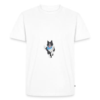La vie nest pas parfaite mais jai border collie - T-shirt Premium bio Homme - blanc - Devant - Nico (187cm)