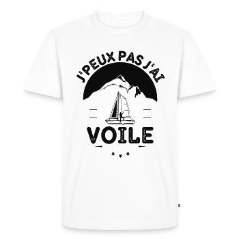 Bateau à voile - T-shirt Premium bio Homme - blanc - Devant - Nico (187cm)