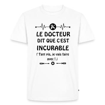 Amour du bricolage - T-shirt Premium bio Homme - blanc - Devant - Nico (187cm)