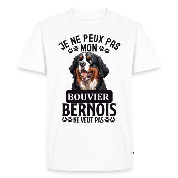 Chien de race bouvier bernois - T-shirt Premium bio Homme - blanc - Devant - Nico (187cm)