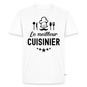 Meilleur cuisinier 2 - T-shirt Premium bio Homme - blanc - Devant - Nico (187cm)