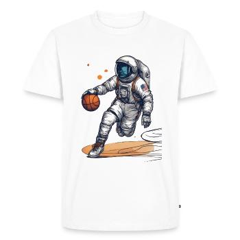 Astronaut basketball player - Men's Premium Organic T-Shirt - white - Front - Nico (187cm)