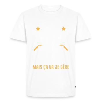 Pas facile d être un soudeur aussi génial - T-shirt Premium bio Homme - blanc - Devant - Nico (187cm)
