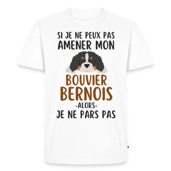 Chien de race bouvier bernois - T-shirt Premium bio Homme - blanc - Devant - Nico (187cm)