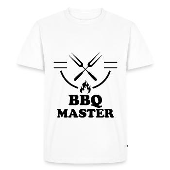BBQ barbecue Master à personnaliser - T-shirt Premium bio Homme - blanc - Devant - Nico (187cm)